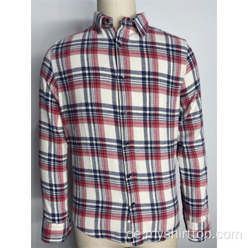 Herren Retro Plaid Flanellhemd